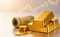 Gold prices decline as oil surges; strong US dollar weighs on bullion