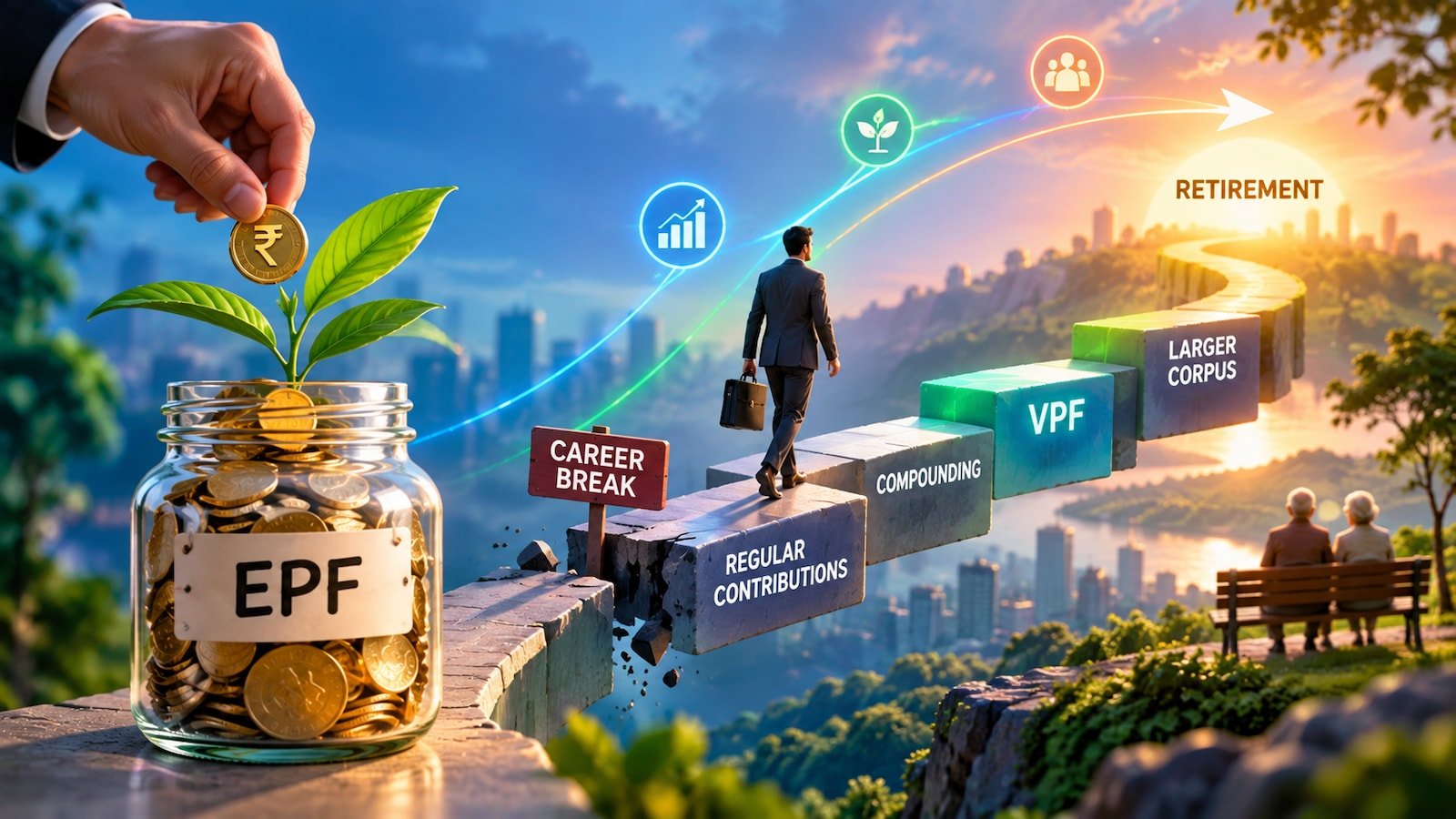 EPF Calculator: A Rs 10,750 monthly contribution can grow to Rs 1 crore in 25 years, but career breaks...