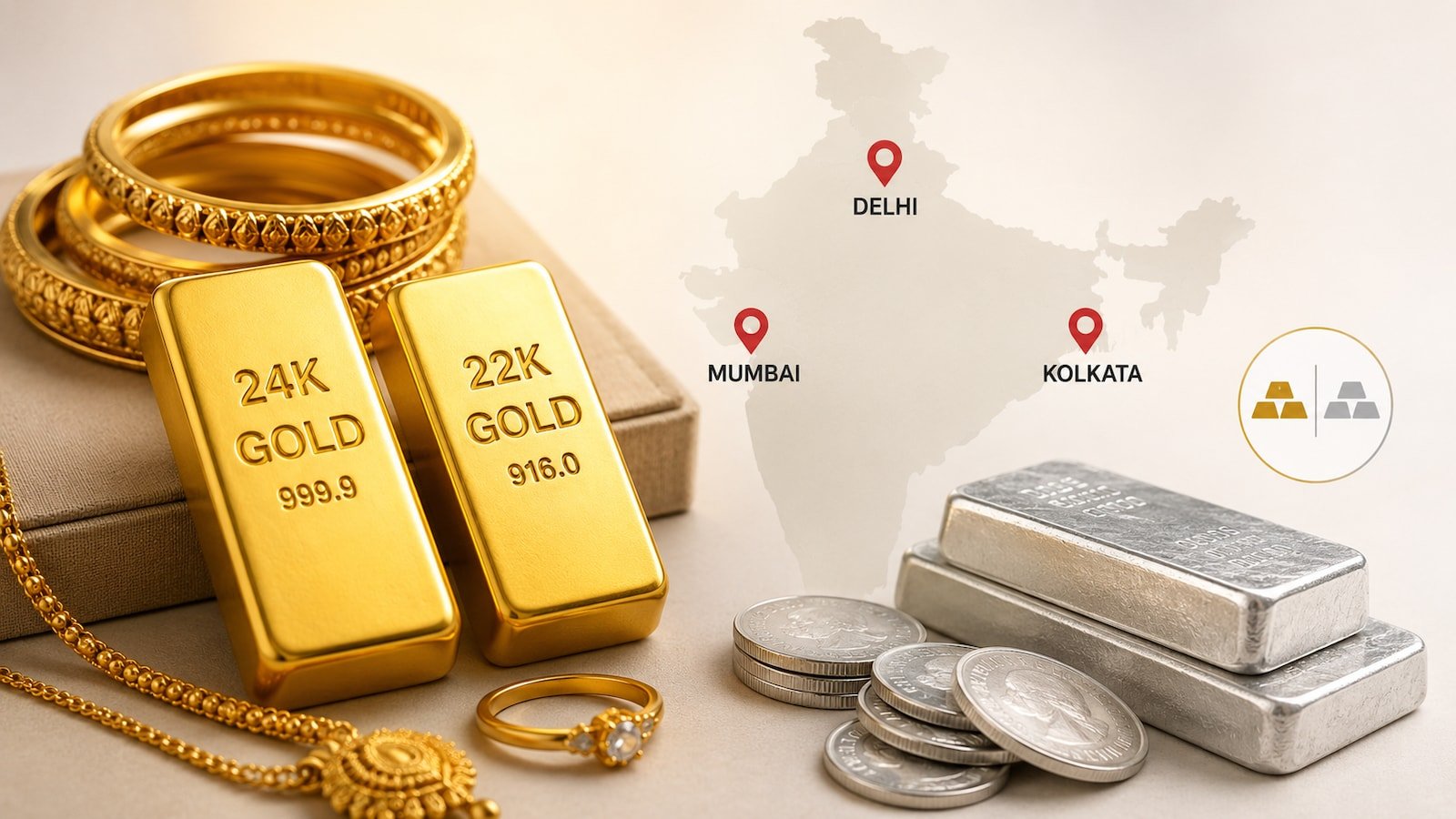 Gold and silver price today, September 22: Check rates of 24K, 22K gold in Delhi, Mumbai, Kolkata other...