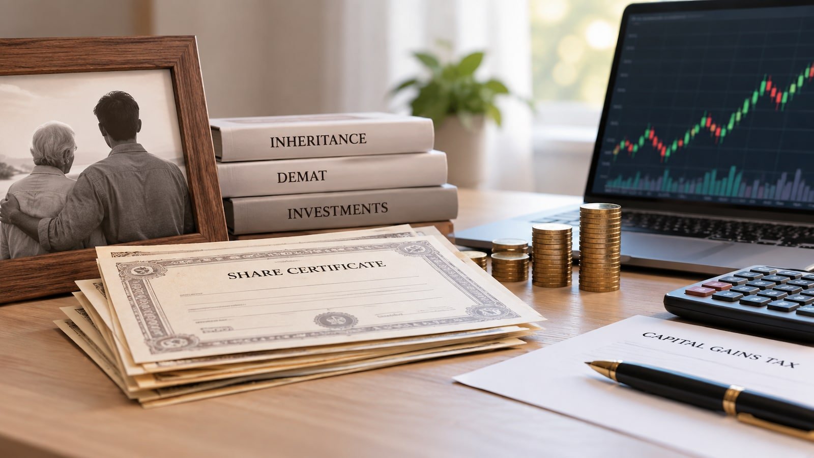 Shares inherited from parents: How will capital gains tax be calculated on sale?