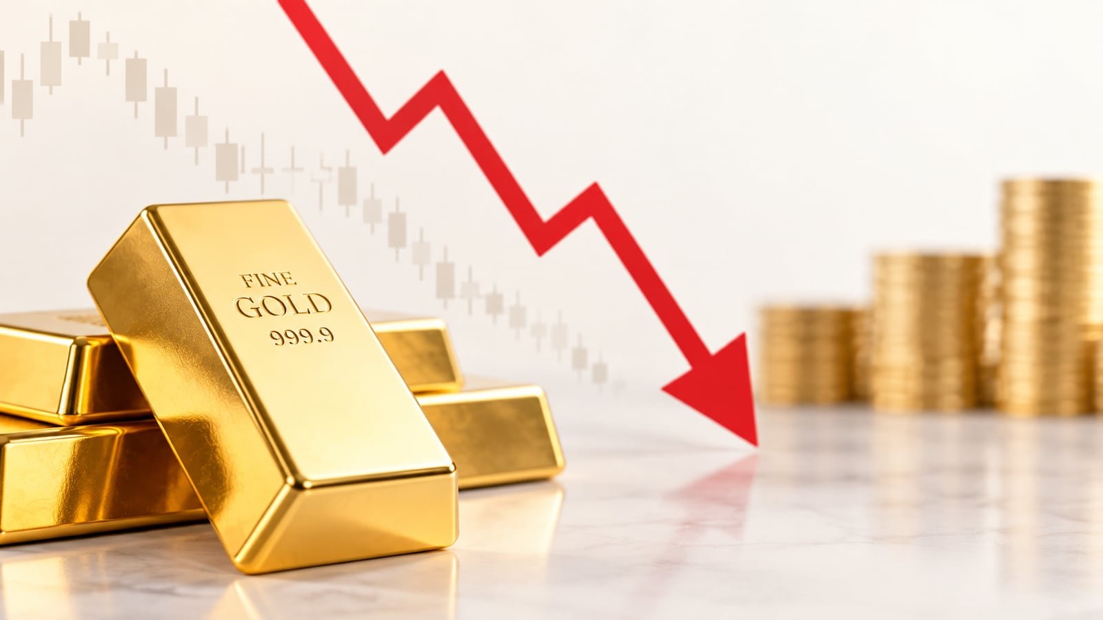 Gold slips 1.44% to hover just above $4,300 as dollar nears 101, profit booking weighs on bullion